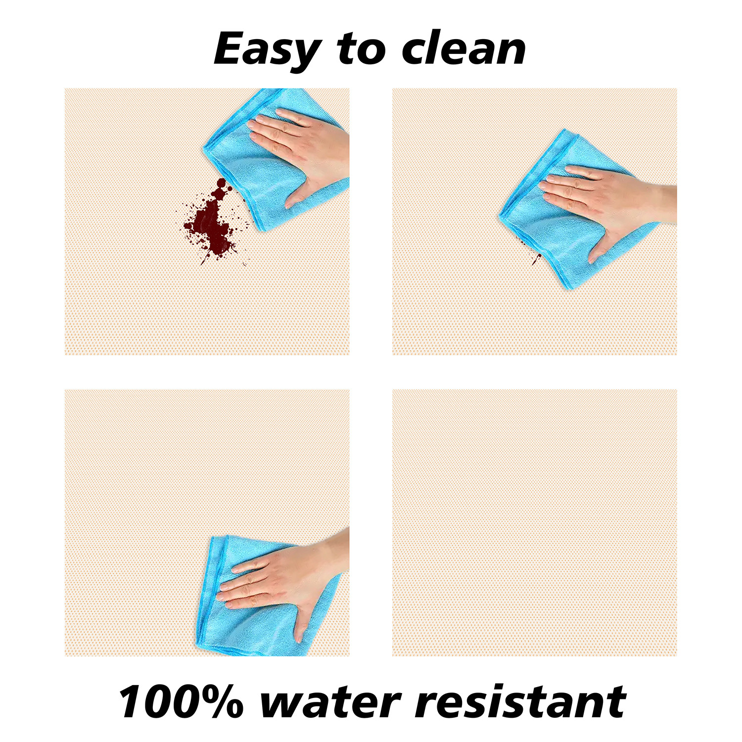Kuber Industries Food Mat  Bedsheet Protector for Home  Reversible Bed Server Mat  Dot Square Mattress Protector for Home  Food Mat for Kids  92 cm  Golden