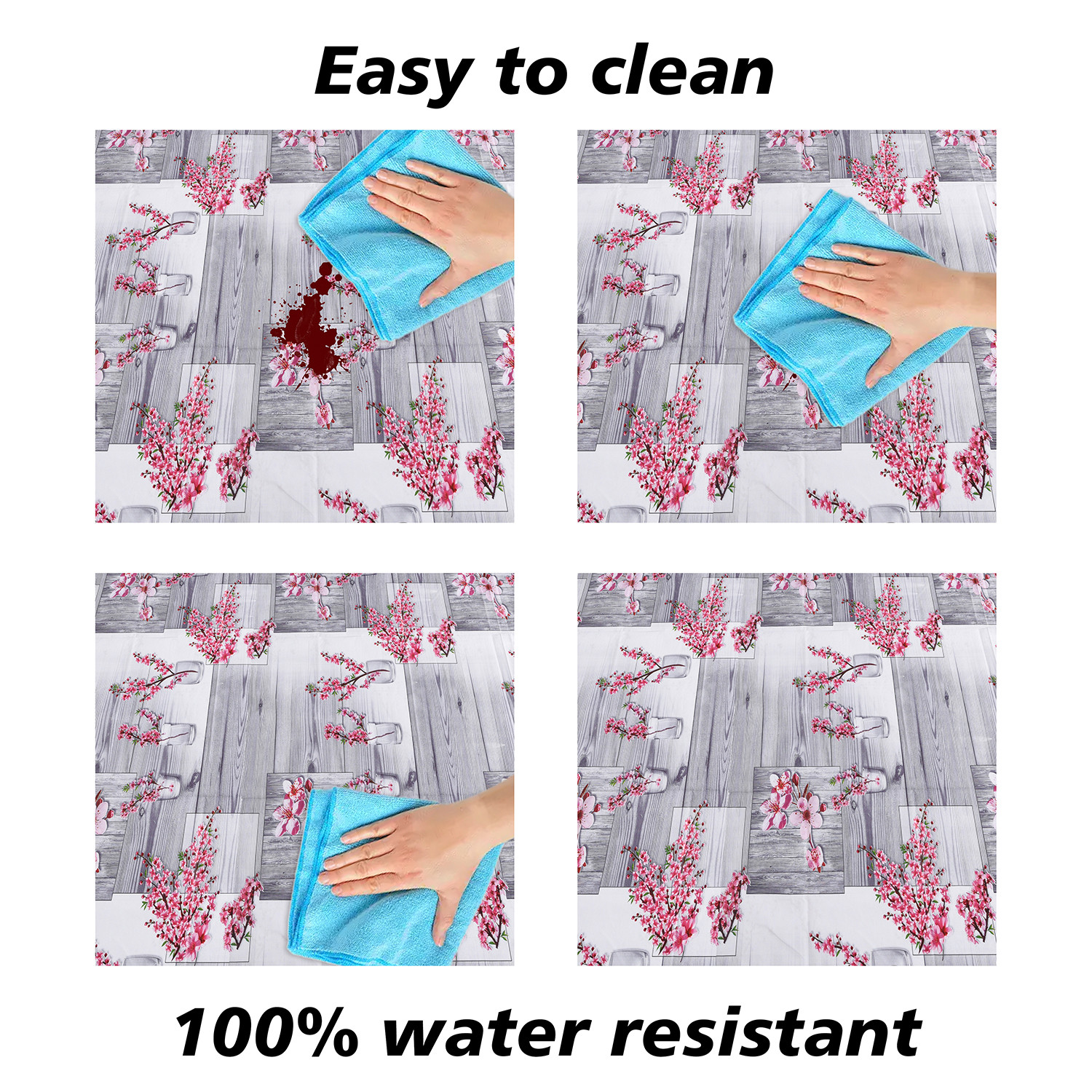 Kuber Industries Food Mat | Bedsheet Protector for Home | Reversible Bed Server Mat | Pink Flower Mattress Protector for Home | Food Mat for Kids | 92 cm | Gray