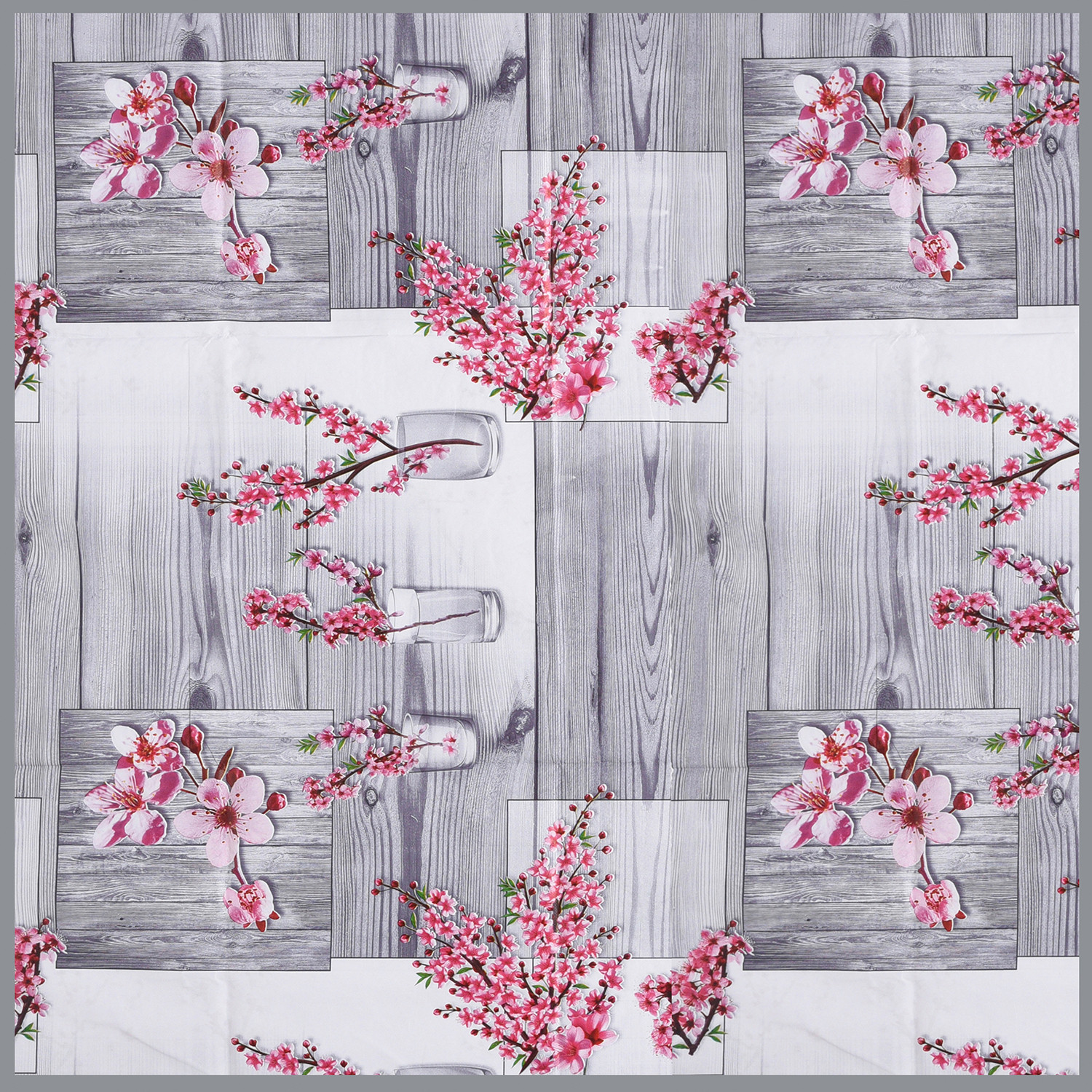 Kuber Industries Food Mat | Bedsheet Protector for Home | Reversible Bed Server Mat | Pink Flower Mattress Protector for Home | Food Mat for Kids | 92 cm | Gray