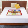 Kuber Industries Food Mat | Ludo &amp; Snake Ladder Print | Square Reversible Laminated | Bed Protector for Home | Bed Server for Bedsheet | 22 Inch | Multicolor