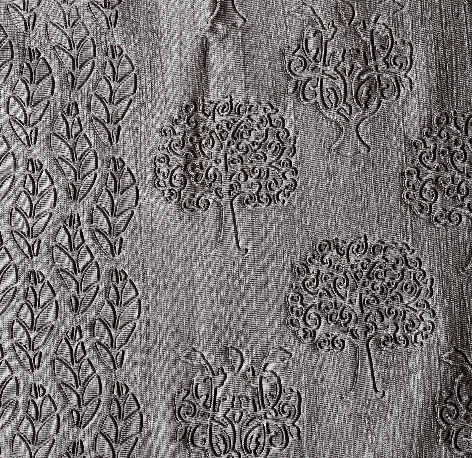 Kuber Industries Forest Printed 7 Feet Door Curtain For Living Room, Bed Room, Kids Room With 8 Eyelet (Black & Grey)-HS43KUBMART25609