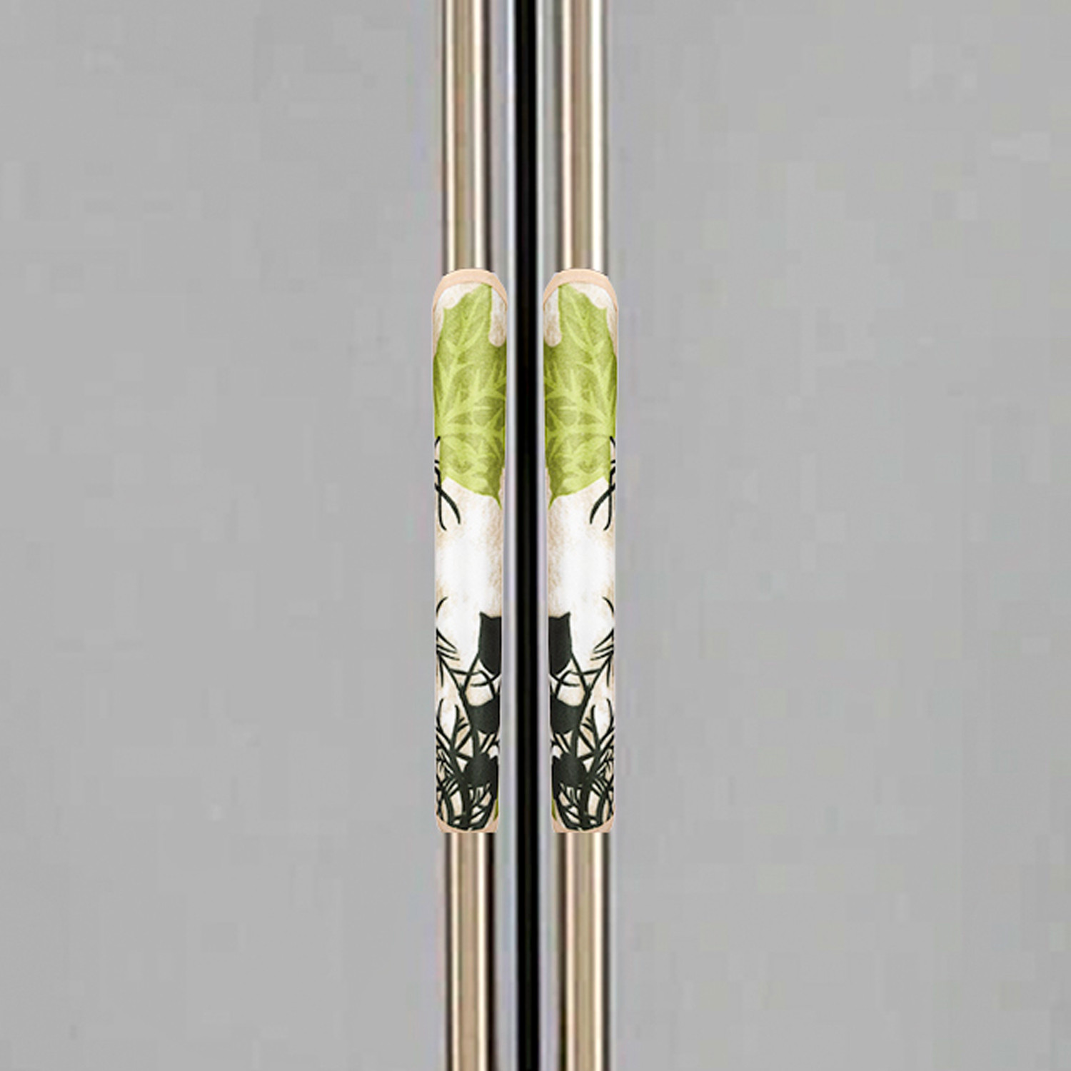 Kuber Industries Fridge Handle Cover  Refrigerator Handle Cover  Fridge Door Handle Protector  Fridge Door Handle Cover  Tree Kniting Fridge Handle Cover  2 Piece Set  Green