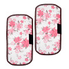 Kuber Industries Fridge Handle Cover | Refrigerator Handle Cover | Fridge Door Handle Protector | Fridge Door Handle Cover | Barik Flower Fridge Handle Cover | 2 Piece Set | Pink