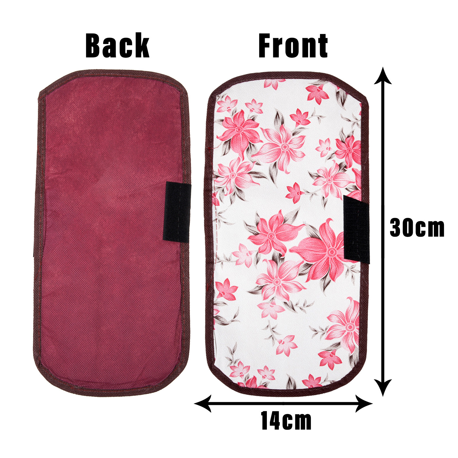 Kuber Industries Fridge Handle Cover | Refrigerator Handle Cover | Fridge Door Handle Protector | Fridge Door Handle Cover | Barik Flower Fridge Handle Cover | 2 Piece Set | Pink