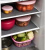 Kuber Industries Fridge Mats|PVC Floral Embossed Refrigerator Drawer Mat|Waterproof &amp; Stain Resistant Fridge Mat Perfect for Home &amp; Kitchen|Set of 6 (Gray)