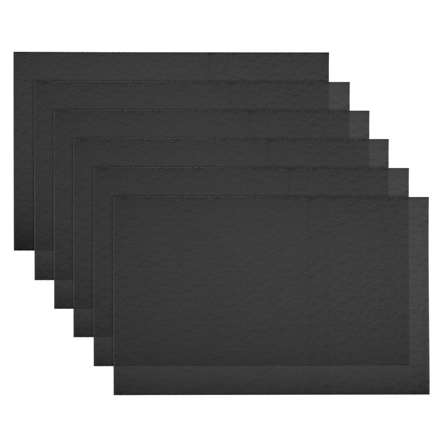 Kuber Industries Fridge Mats|PVC Floral Embossed Refrigerator Drawer Mat|Waterproof & Stain Resistant Fridge Mat Perfect for Home & Kitchen|Set of 6 (Gray)