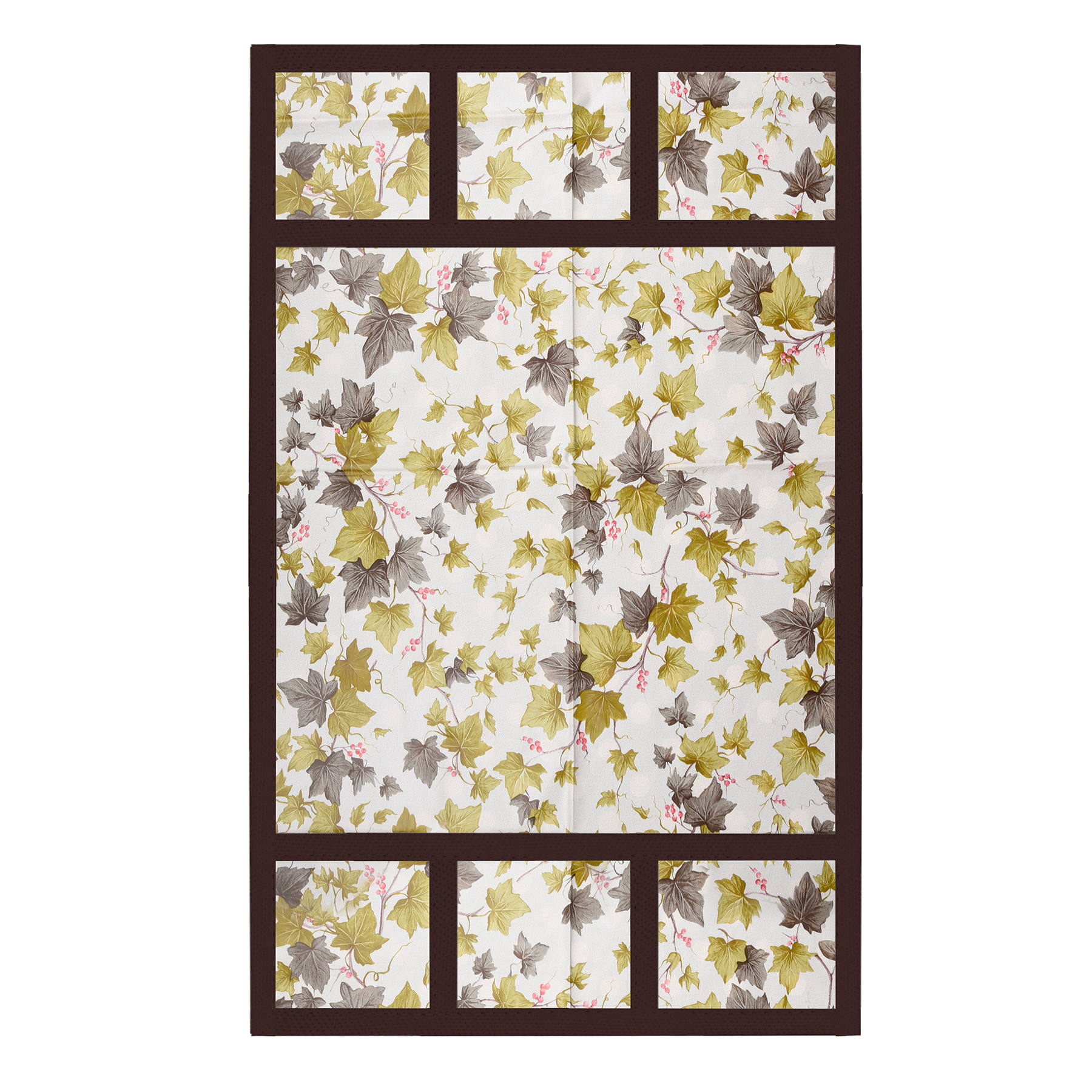 Kuber Industries Fridge Top Cover  Fridge Top Cover with Pockets  Refrigerator Cover for Kitchen  Reversable Fridge Top Cover with 6 Utility Pockets  Printed Fridge Cover  Green