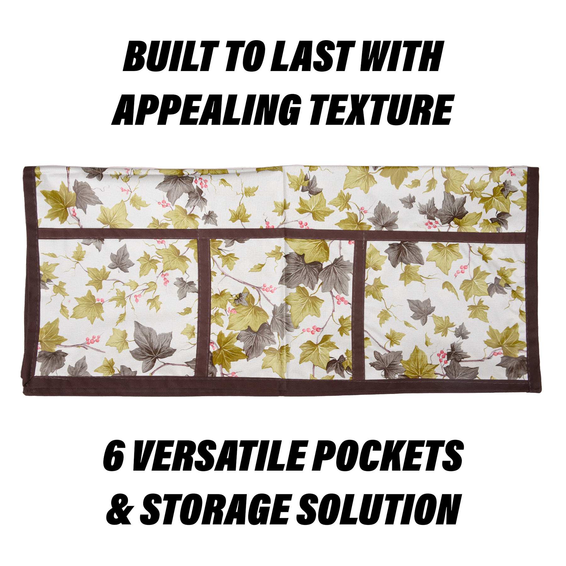 Kuber Industries Fridge Top Cover  Fridge Top Cover with Pockets  Refrigerator Cover for Kitchen  Reversable Fridge Top Cover with 6 Utility Pockets  Printed Fridge Cover  Green