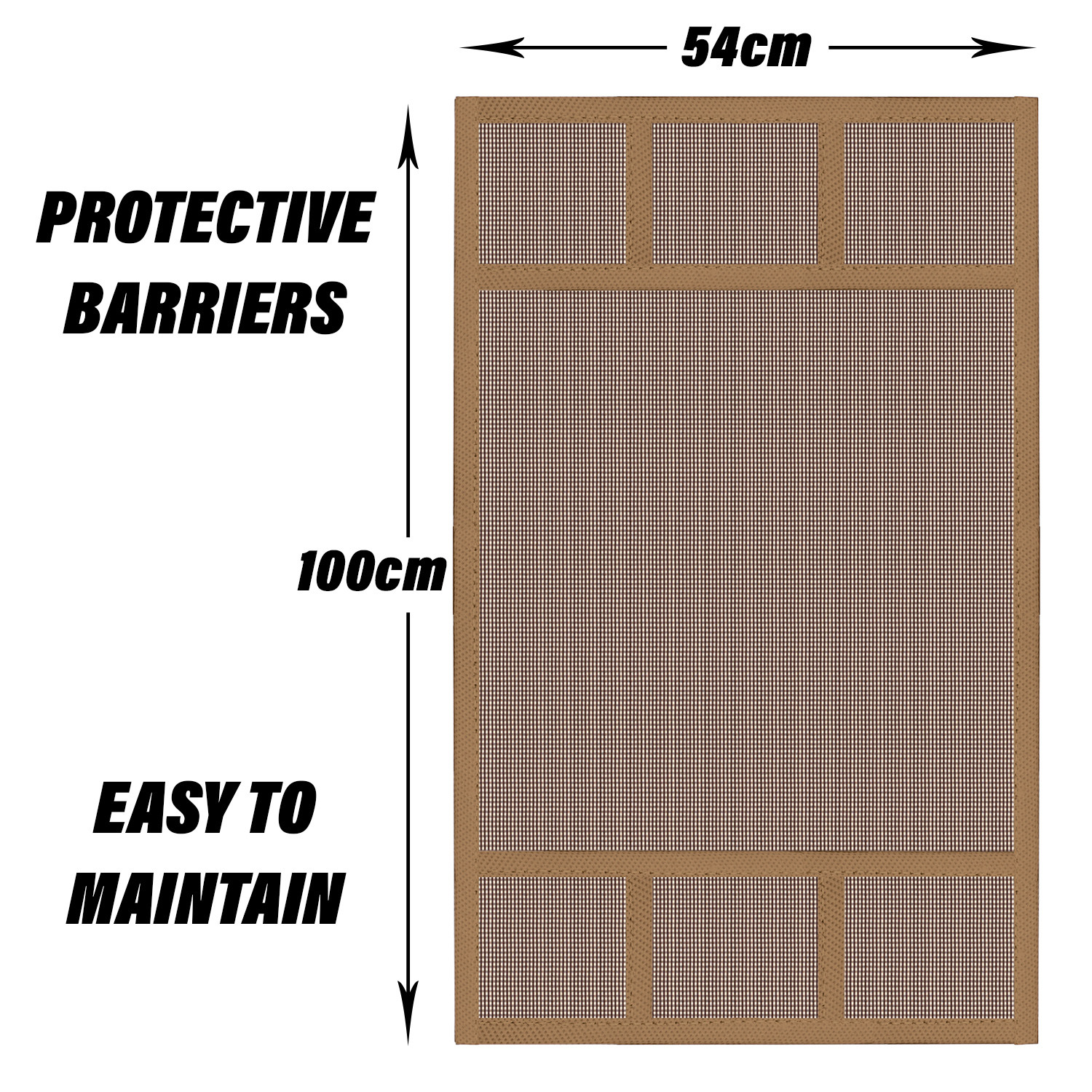 Kuber Industries Fridge Top Cover | Fridge Top Cover with Pockets | Refrigerator Top Cover for Kitchen | Fridge Top Cover with 6 Utility Pockets | Barik Check Fridge Cover | Brown