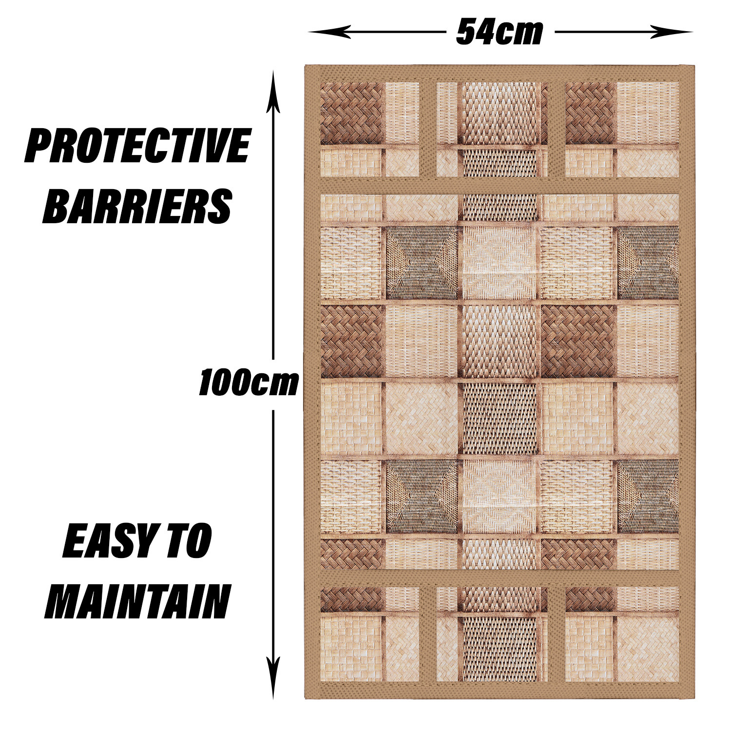 Kuber Industries Fridge Top Cover | Fridge Top Cover with Pockets | Refrigerator Top Cover for Kitchen | Fridge Top Cover with 6 Utility Pockets | Chatai Fridge Top Cover | Brown