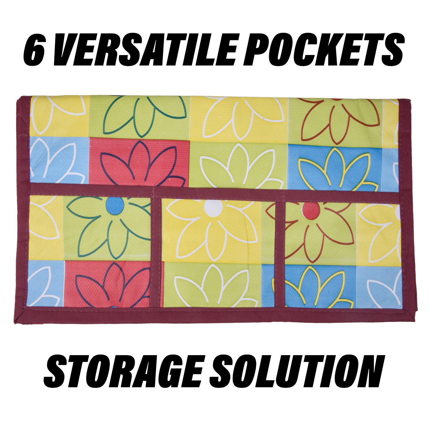 Kuber Industries Fridge Top Cover  Fridge Top Cover with Pockets  Refrigerator Top Cover for Kitchen  Fridge Top Cover with 6 Utility Pockets  Check Fridge Top Cover  Yellow
