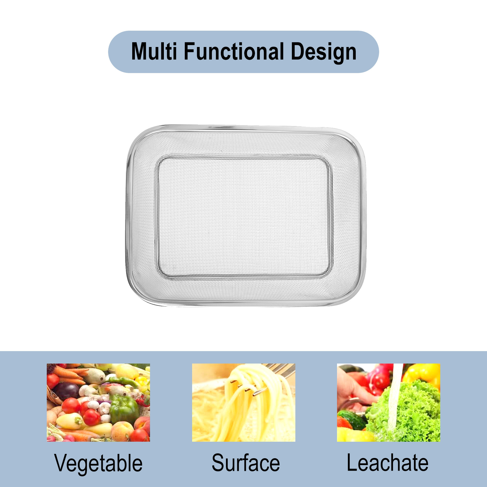 Kuber Industries Fruit Basket  Storage Organizer  Stainless Steel Tokri for Kitchen Bathroom Shelves Countertops  Dining Table