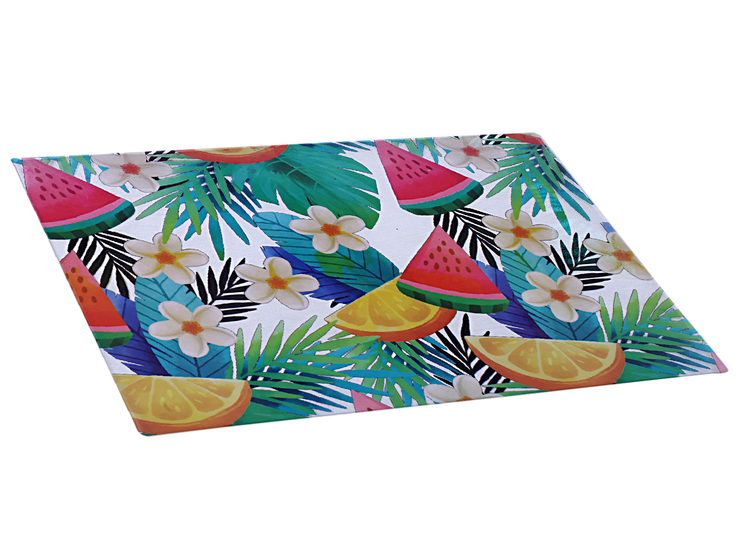 Kuber Industries Fruits Print PVC Waterproof & Washable Refrigerator|Fridge Placemats For Home & Kitchen Set of 6 (Transparent)