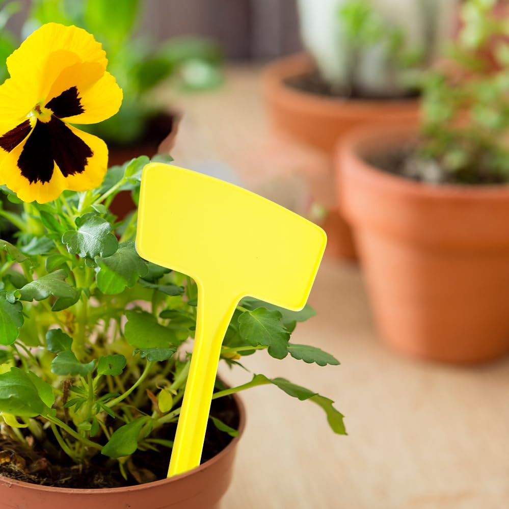Kuber Industries Garden Tags/Plant Lables Tag|Markers lables for Garden Plant| Pack of 10| (Yellow)