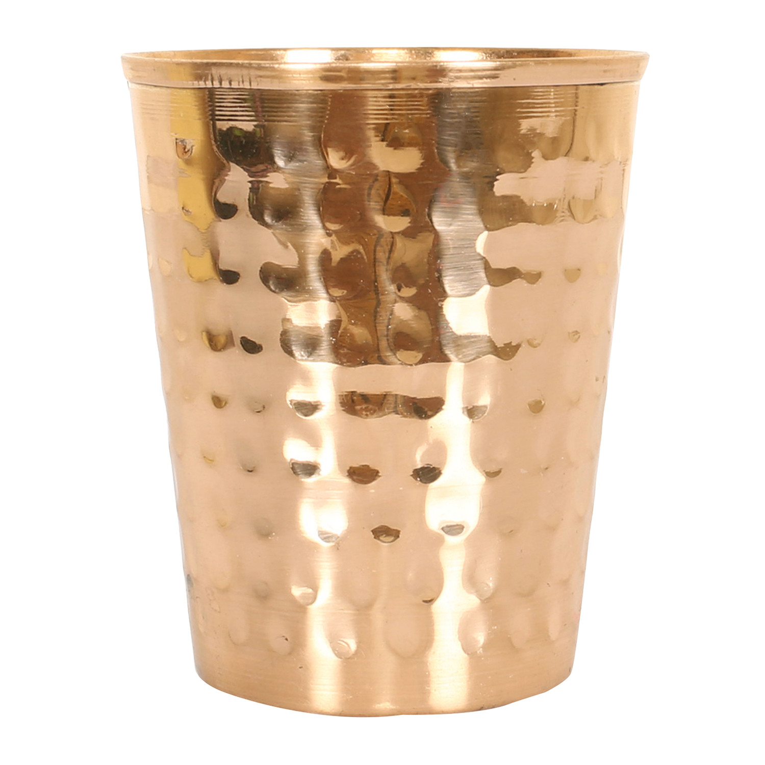 Kuber Industries Glasses | Copper Drinking Water Glass | Serving Water Glasses | Hammered Copper Glass Tumbler for Kitchen & Health Benefits| Copper