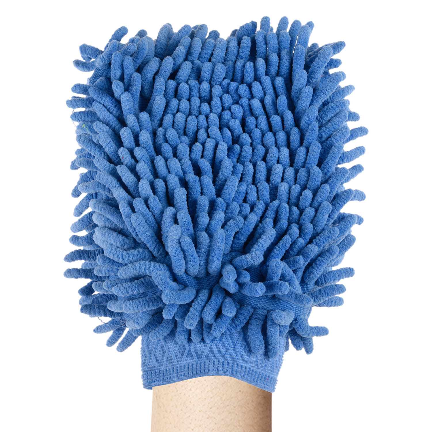 Kuber Industries Gloves  Microfiber Cleaning Gloves  Chenille Mitts for Kitchen  50 GSM Hand Duster for Kitchen  Hand Gloves For Car  Duster for Glass  Blue
