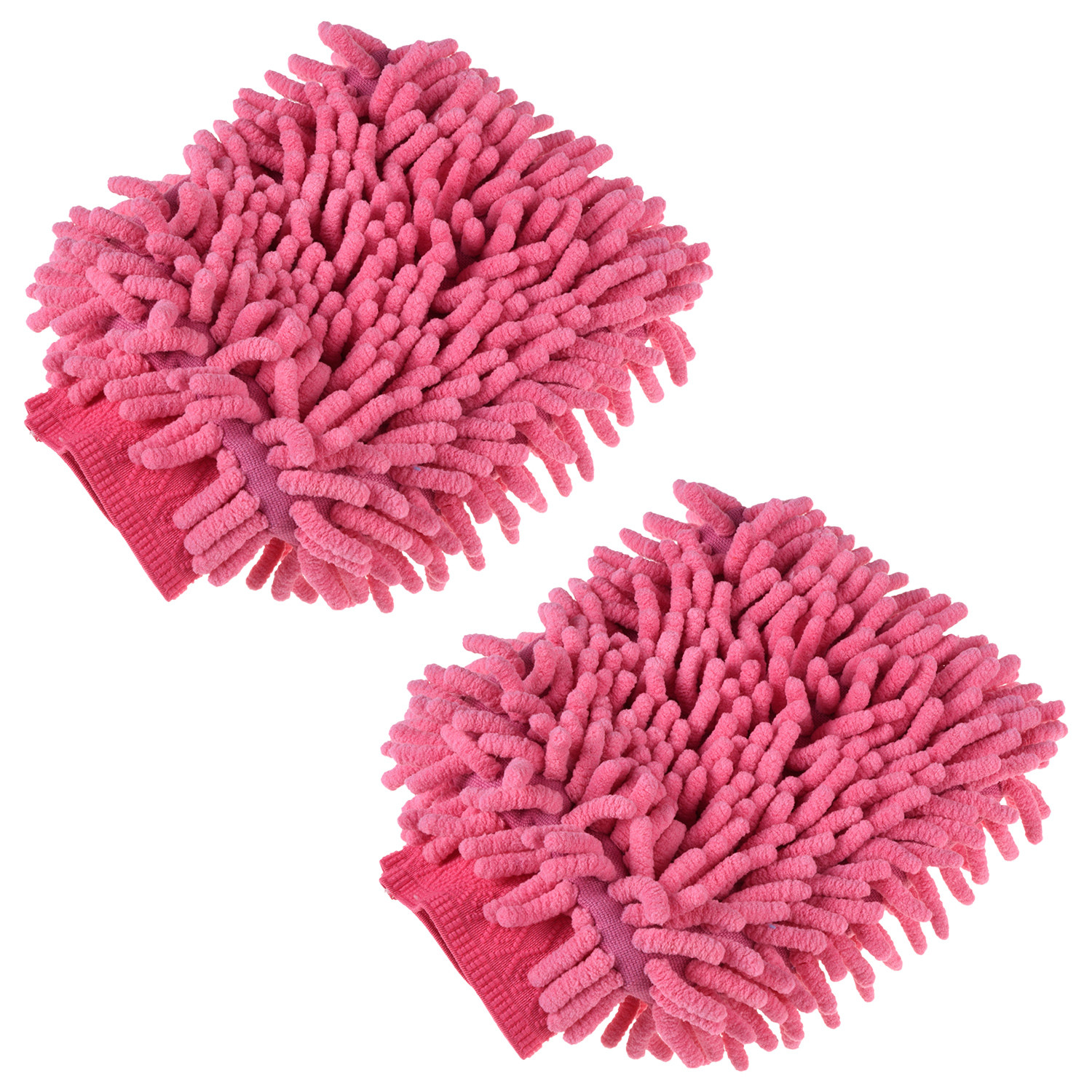 Kuber Industries Gloves | Microfiber Cleaning Gloves | Chenille Mitts for Kitchen | 50 GSM Hand Duster for Kitchen | Hand Gloves For Car | Duster for Glass | Pink
