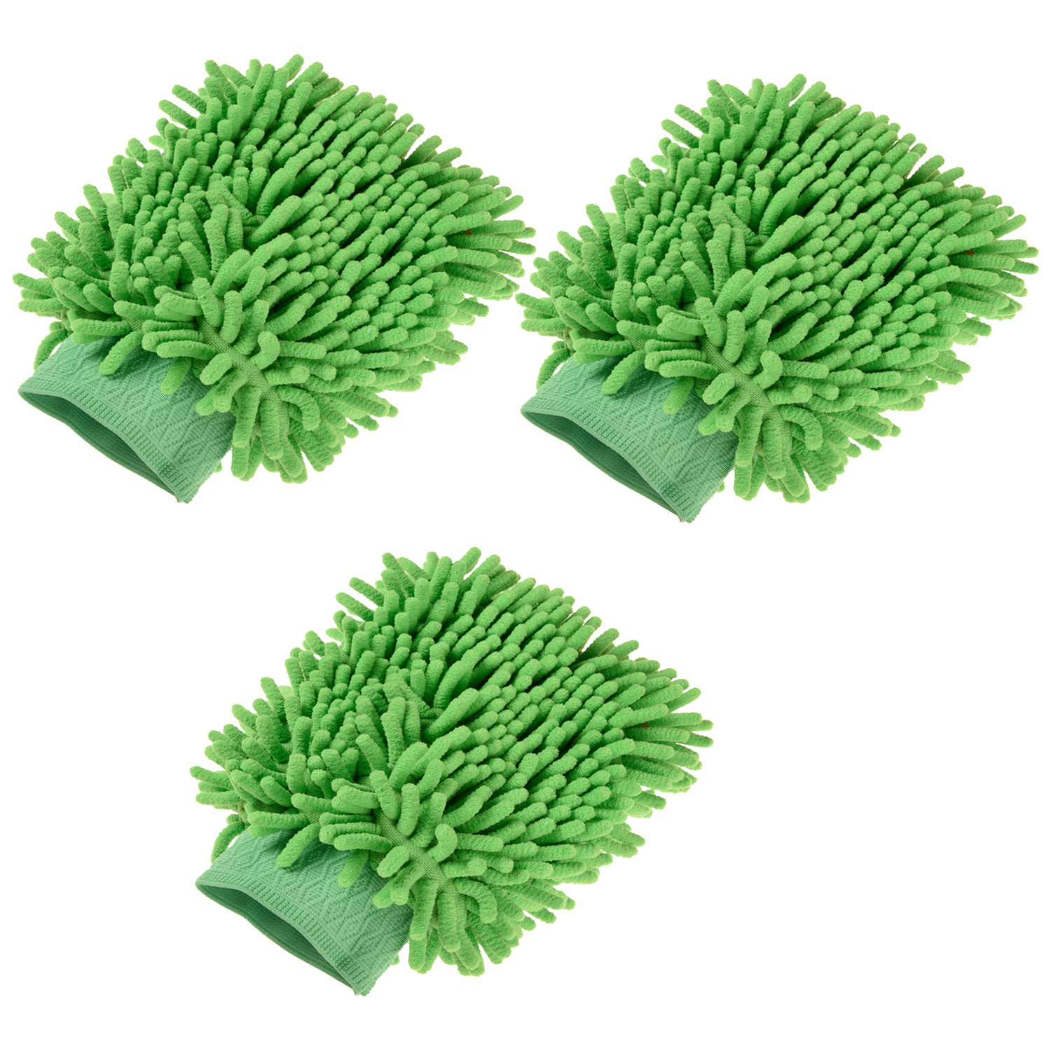 Kuber Industries Gloves | Microfiber Cleaning Gloves | Chenille Mitts for Kitchen | 50 GSM Hand Duster for Kitchen | Hand Gloves For Car | Duster for Glass | Green