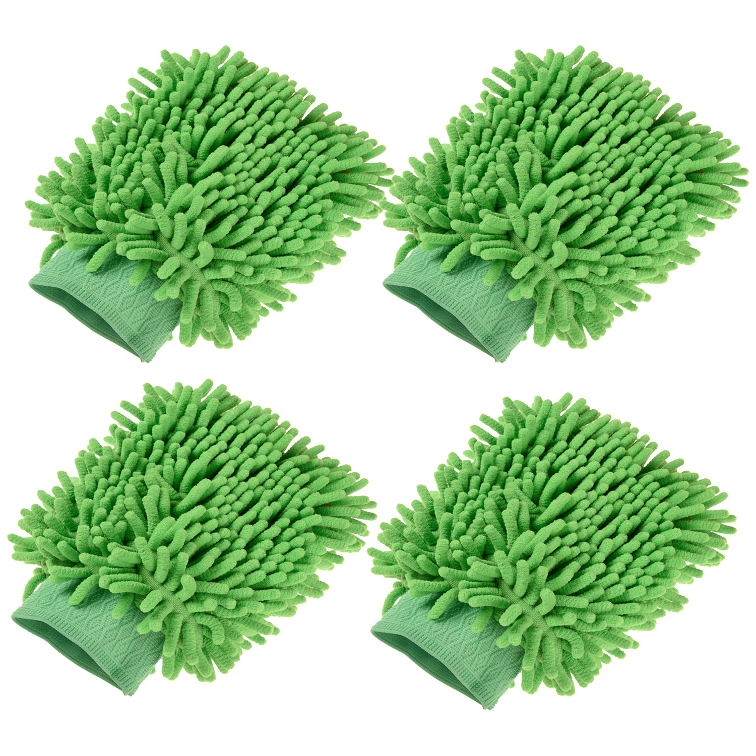 Kuber Industries Gloves | Microfiber Cleaning Gloves | Chenille Mitts for Kitchen | 50 GSM Hand Duster for Kitchen | Hand Gloves For Car | Duster for Glass | Green