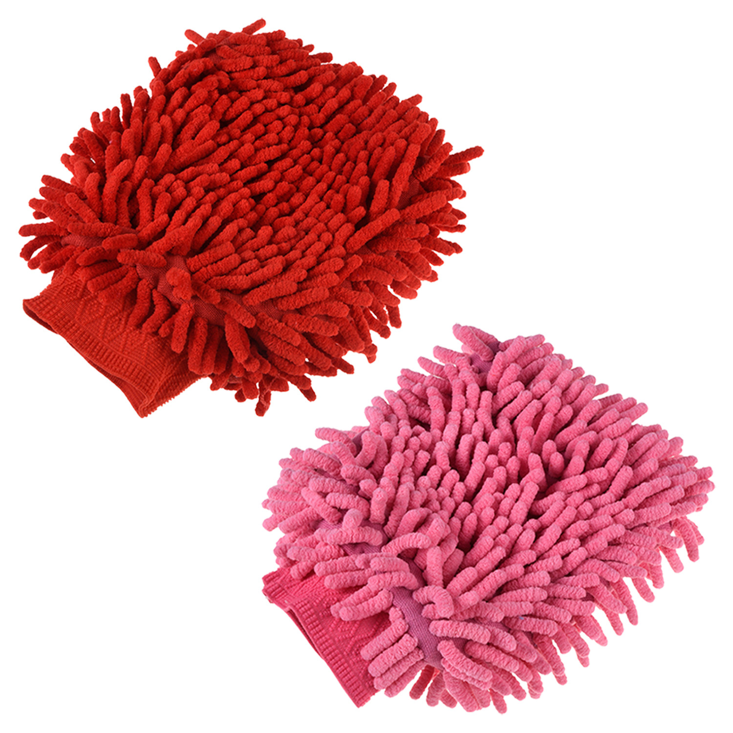 Kuber Industries Gloves | Microfiber Cleaning Gloves | Chenille Mitts for Kitchen | 50 GSM Hand Duster for Kitchen | Hand Gloves For Car | Duster for Glass | Pack of 2 | Multi