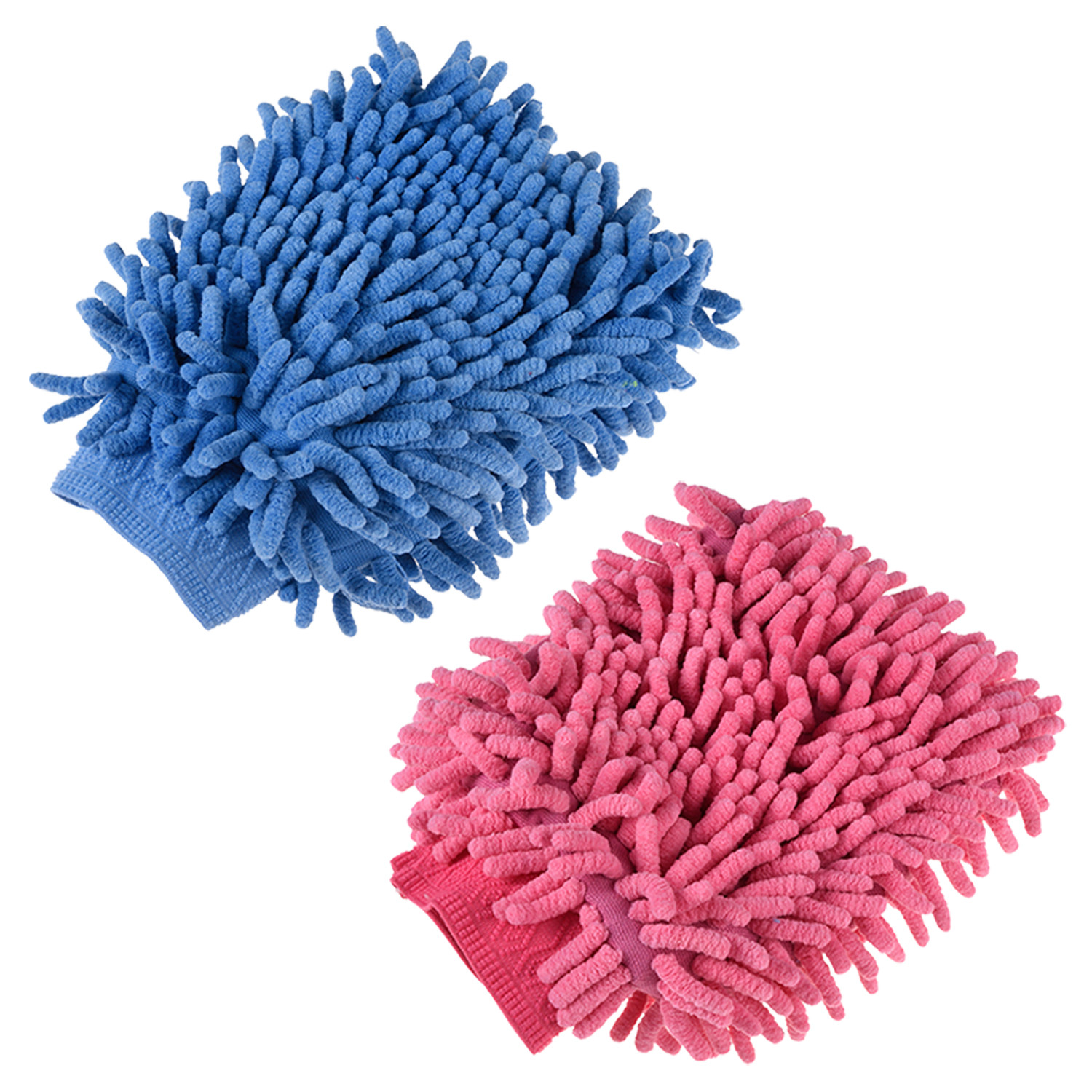 Kuber Industries Gloves | Microfiber Cleaning Gloves | Chenille Mitts for Kitchen | 50 GSM Hand Duster for Kitchen | Hand Gloves For Car | Duster for Glass | Pack of 2 | Multi