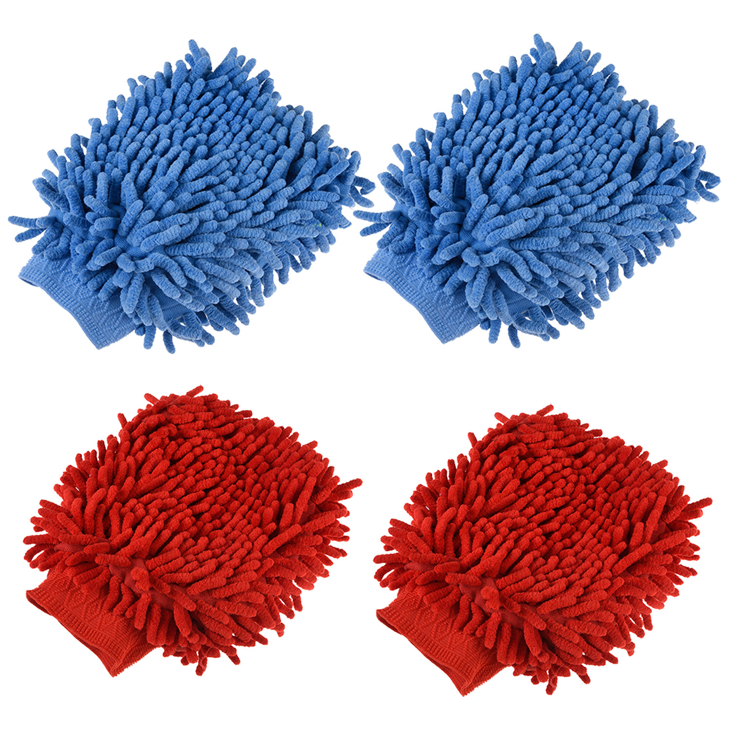 Kuber Industries Gloves | Microfiber Cleaning Gloves | Chenille Mitts for Kitchen | 50 GSM Hand Duster for Kitchen | Hand Gloves For Car | Duster for Glass | Pack of 4 | Multi