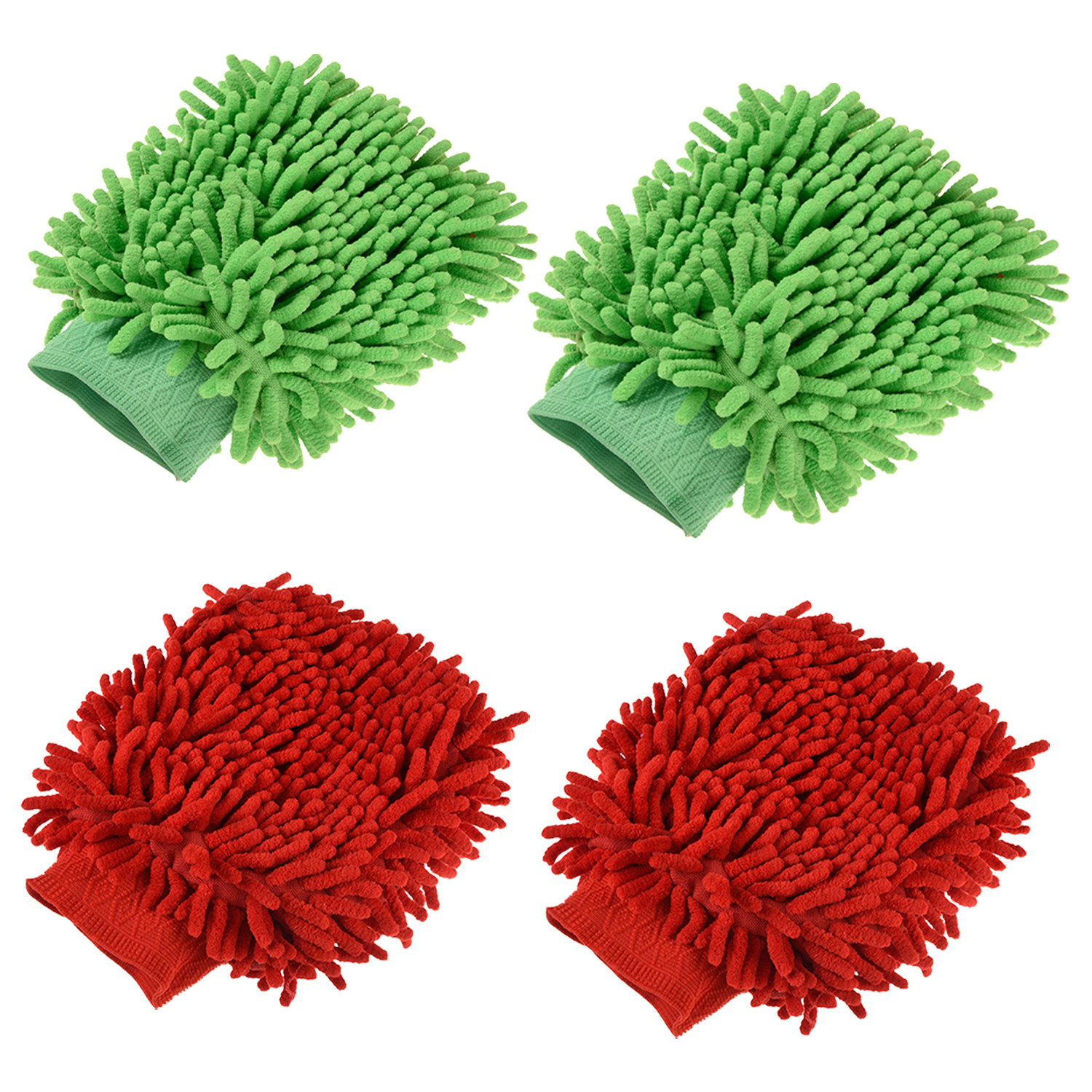 Kuber Industries Gloves | Microfiber Cleaning Gloves | Chenille Mitts for Kitchen | 50 GSM Hand Duster for Kitchen | Hand Gloves For Car | Duster for Glass | Pack of 4 | Multi