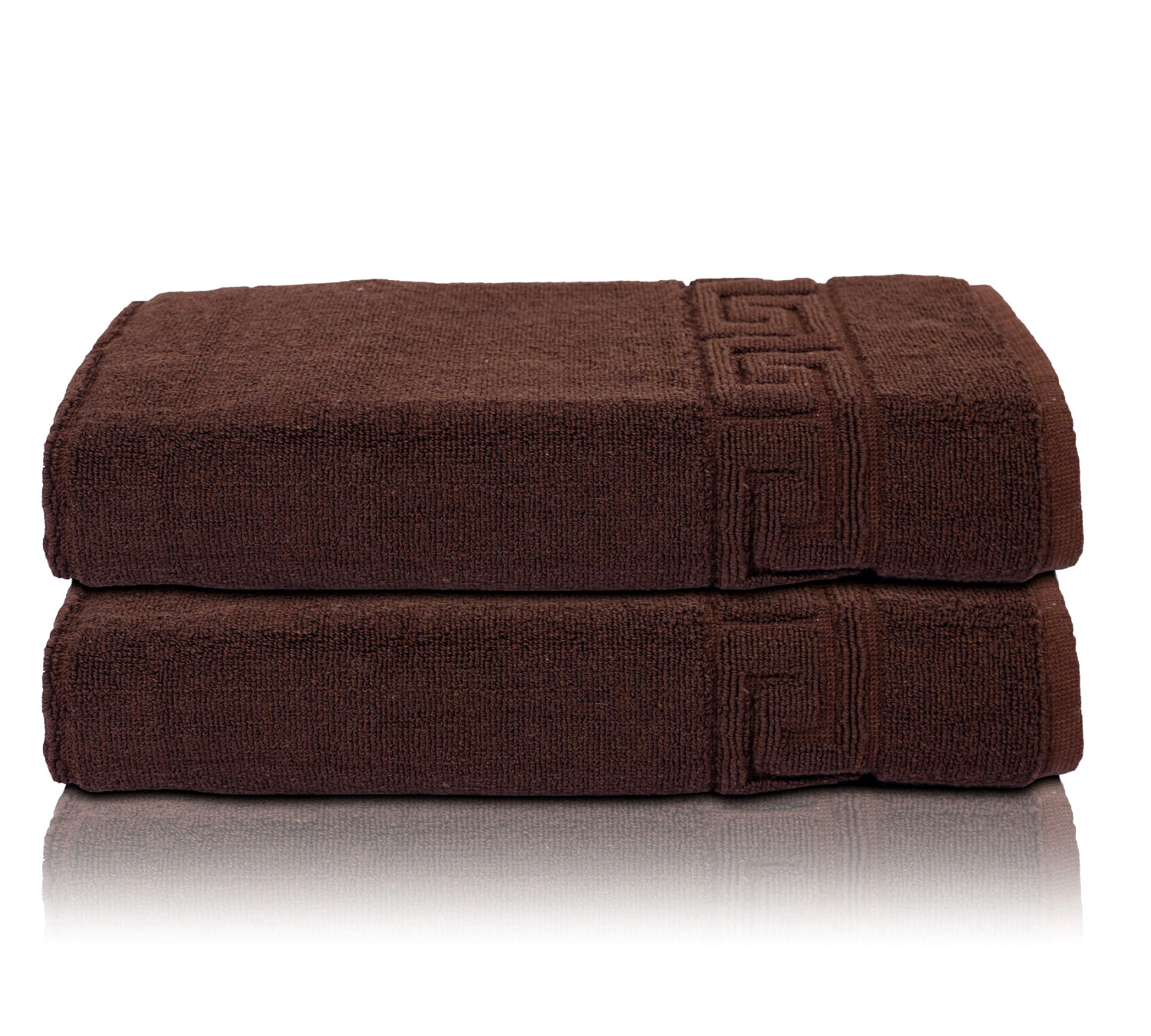 Kuber Industries Greek Design Super Absorbent Cotton 400 GSM Hand Towel|Face Towel|Bath Nets for Men,Women,Kids,30x20 Inches,(Brown)