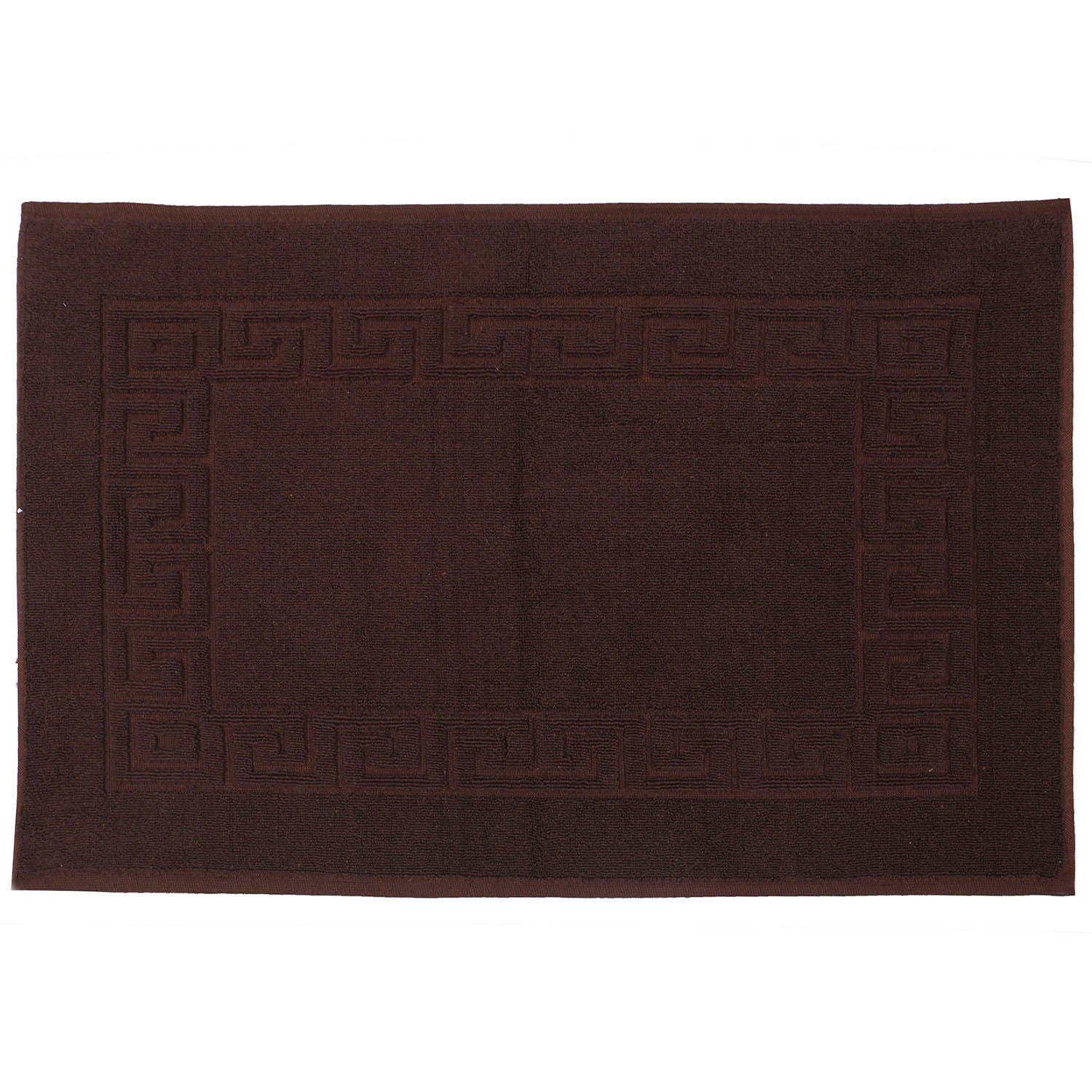 Kuber Industries Greek Design Super Absorbent Cotton 400 GSM Hand Towel|Face Towel|Bath Nets for Men,Women,Kids,30x20 Inches,(Brown & White)