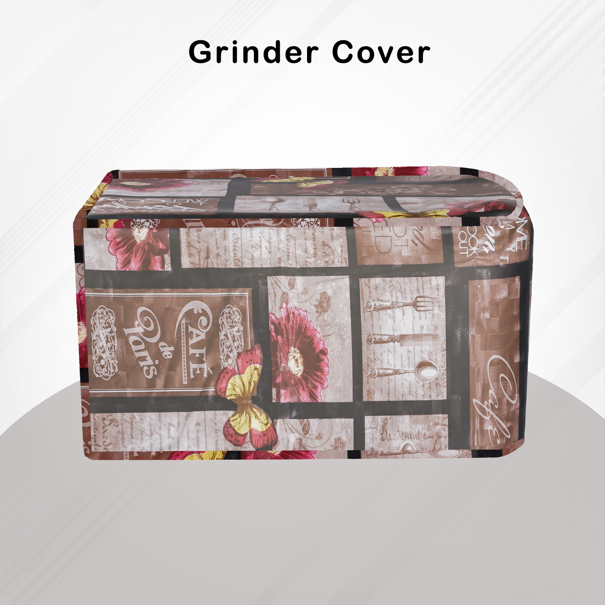 Kuber Industries Grinder Cover  Mixer Grinder Cover  Open Bottom Grinder Cover  Foldable Grinder Cover for Table Top  Waterproof Kitchen Grinder Cover  Kitchen Split  Brown