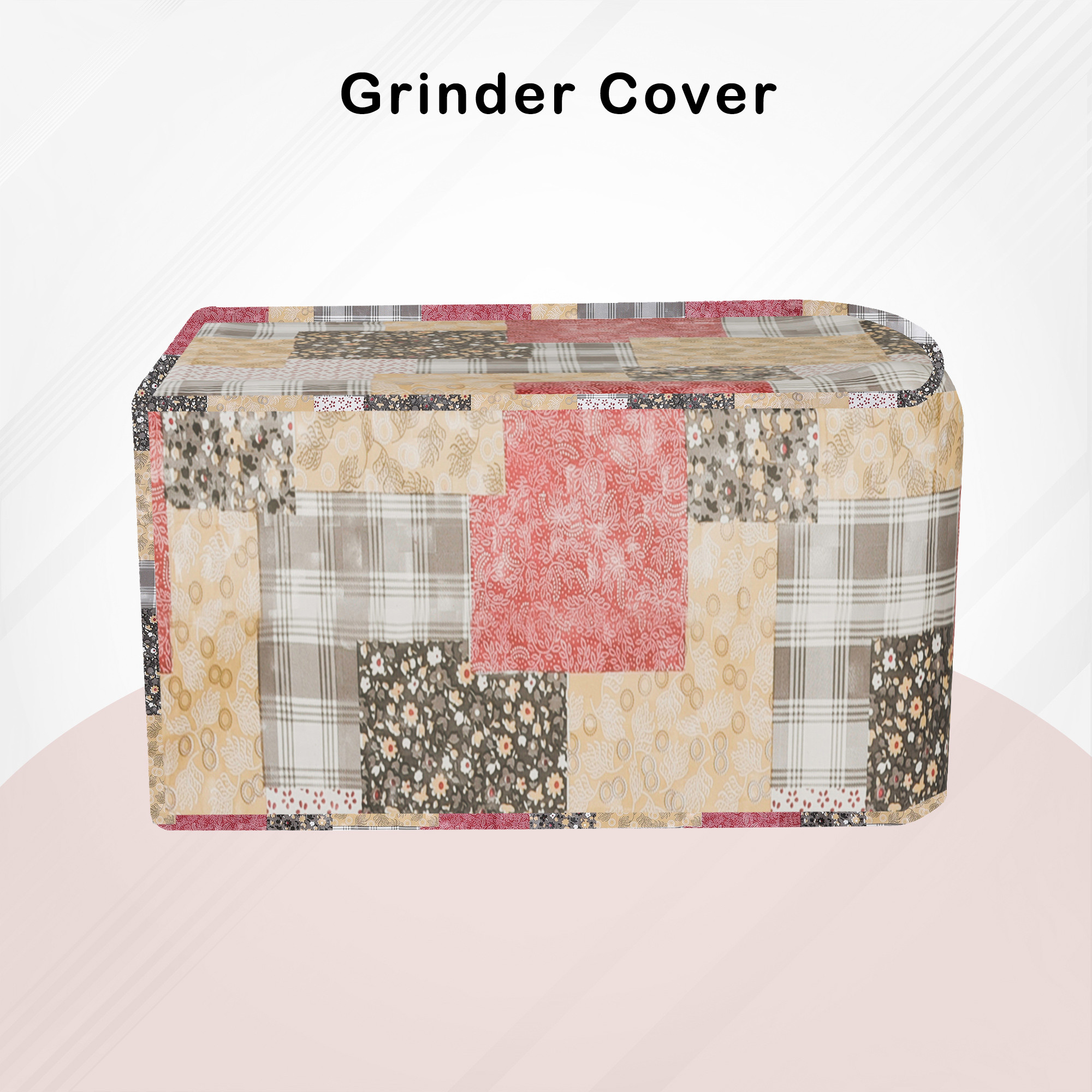 Kuber Industries Grinder Cover  Mixer Grinder Cover  Open Bottom Grinder Cover  Foldable Grinder Cover for Table Top  Waterproof Kitchen Grinder Cover  Barik Flower  Black