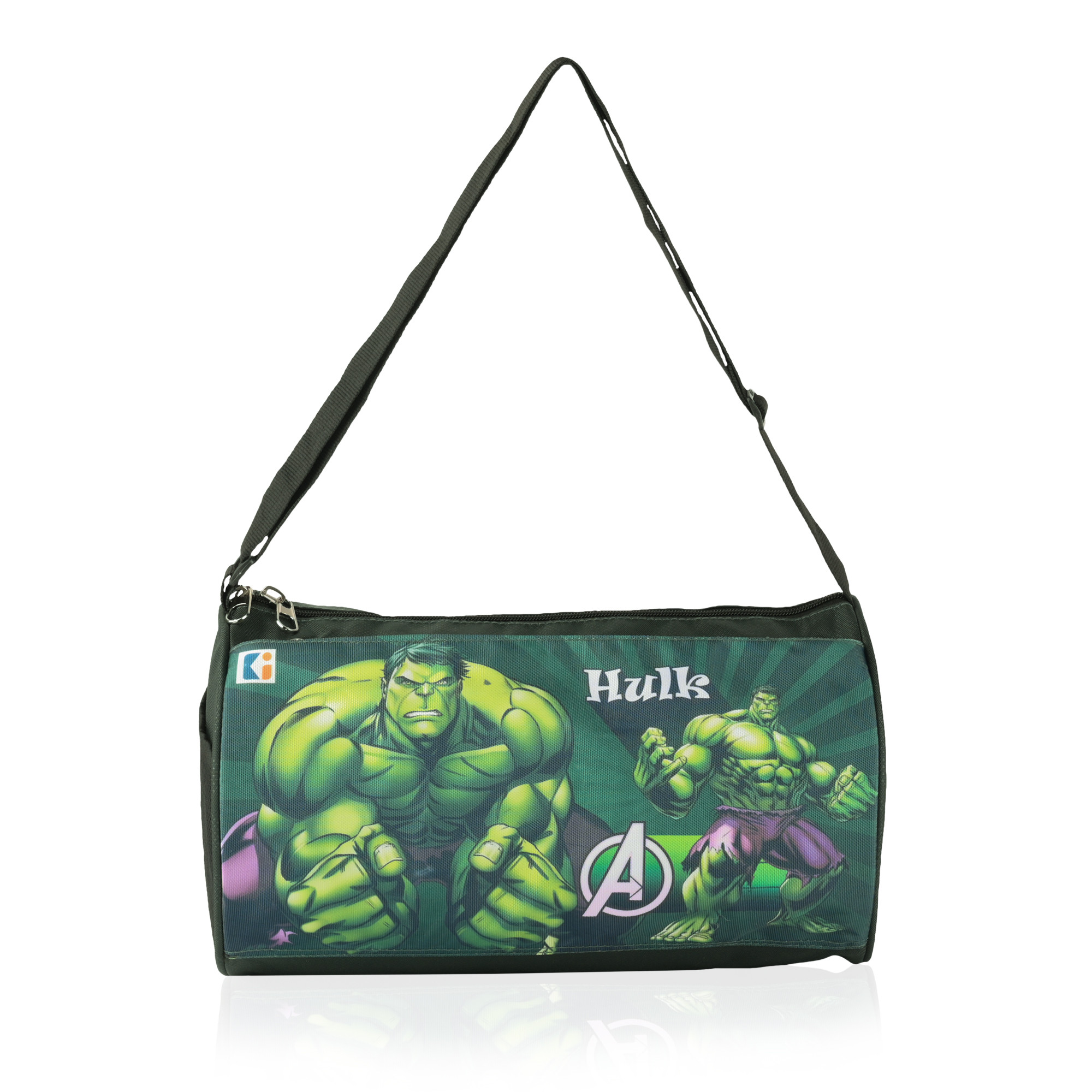 Kuber Industries Gym Bag  Marvel Hulk  Nylon Unisex Duffle Bag  Sports Gym Fitness Bag  Yoga Sports Bag  2 Compartments Sports Bag for Men  Women  Travel Handbag for Men  Green
