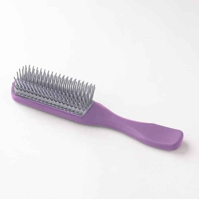 Kuber Industries Hair Brush | Bristles Brush | Hair Brush with Paddle | Brush for Curly wavy Hairs | Suitable For All Hair Types | Hair Brush Styling Hair | C19P.. | Purple