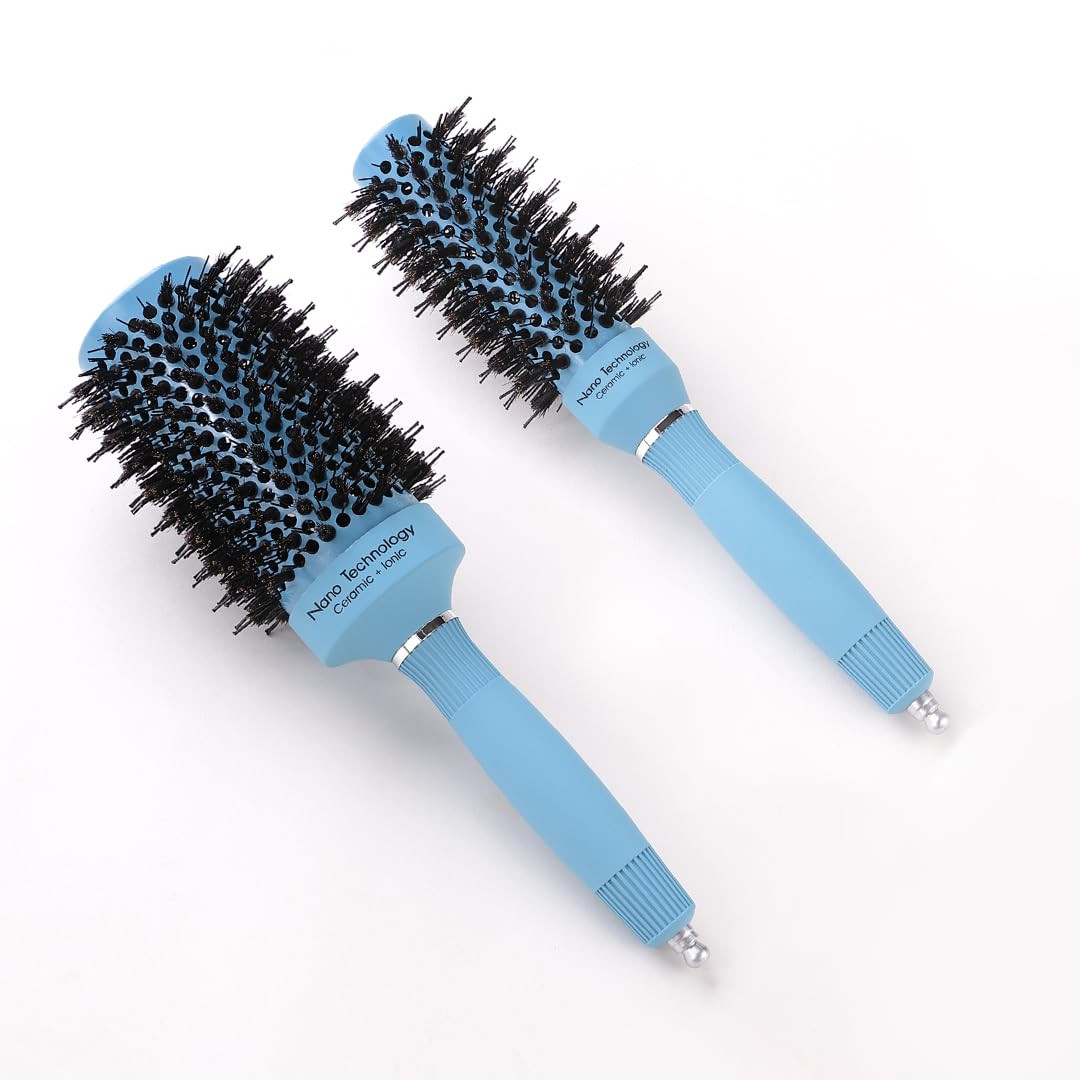 Kuber Industries Hair Brush | Bristles Brush | Hair Brush with Paddle | Sharp Hair Brush for Woman | Suitable For All Hair Types | TGX525..-TGX5232 | Ice Blue