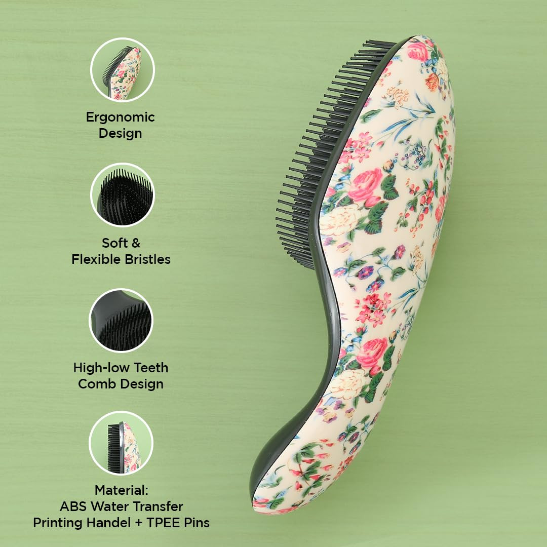 Kuber Industries Hair Brush | Detangler Hair Brush | Flexible Bristles | Hair Brush with Paddle | Quick Drying Hair Brush | Suitable For All Hair Types | 2 Piece | YZ-80211W | Multicolor