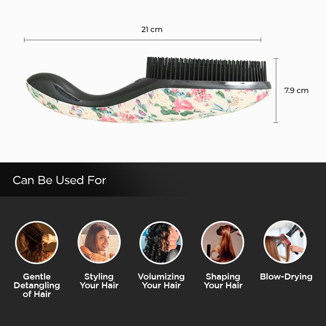Kuber Industries Hair Brush | Detangler Hair Brush | Flexible Bristles | Hair Brush with Paddle | Quick Drying Hair Brush | Suitable For All Hair Types | 3 Piece | YZ-80211W | Multicolor