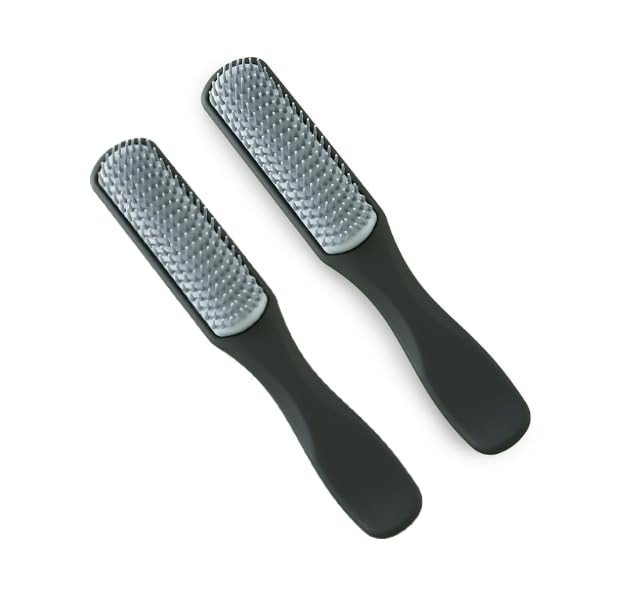 Kuber Industries Hair Brush | Flexible Bristles Brush | Hair Brush with Paddle | Straightens & Detangles Hair Brush | Suitable For All Hair Types | 2 Piece | C19-BLK-S | Small | Black