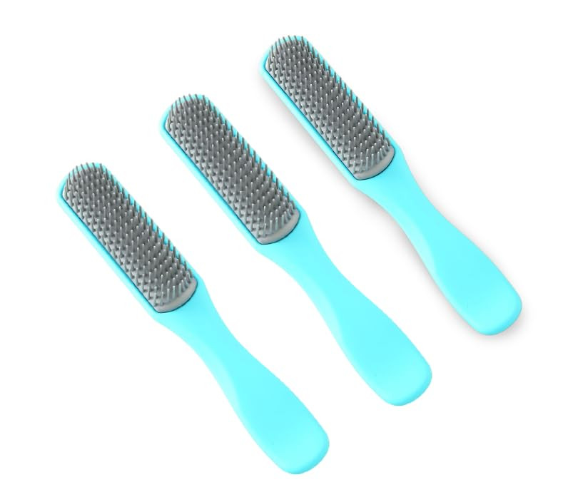 Kuber Industries Hair Brush | Flexible Bristles Brush | Hair Brush with Paddle | Straightens & Detangles Hair Brush | Suitable For All Hair Types | C19-BLE-S | Small | 3 Piece | Blue
