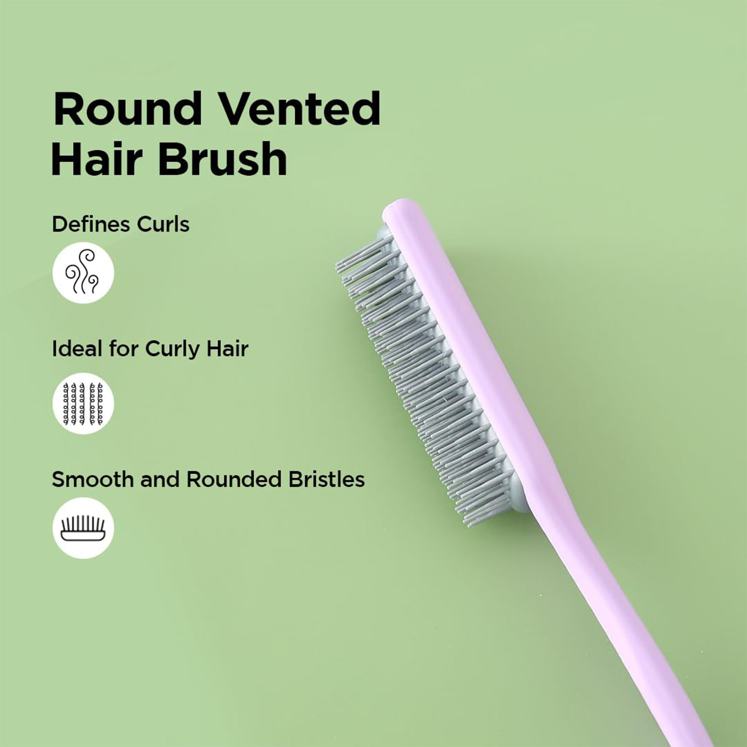 Kuber Industries Hair Brush | Flexible Bristles Brush | Hair Brush with Paddle | Straightens & Detangles Hair Brush | Suitable For All Hair Types | C19-PRUP-S | Small | Purple