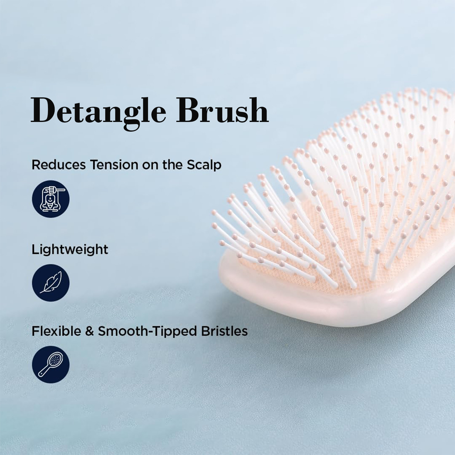 Kuber Industries Hair Brush | Flexible Bristles Brush | Hair Brush with Paddle | Straightens & Detangles Hair Brush | Suitable For All Hair Types | Hair Brush Styling Hair | Set of 3 | Multi