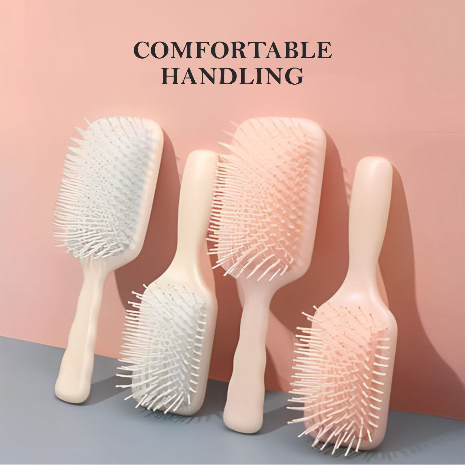 Kuber Industries Hair Brush | Flexible Bristles Brush | Hair Brush with Paddle | Straightens & Detangles Hair Brush | Suitable For All Hair Types | Hair Brush Styling Hair | Set of 3 | Multi