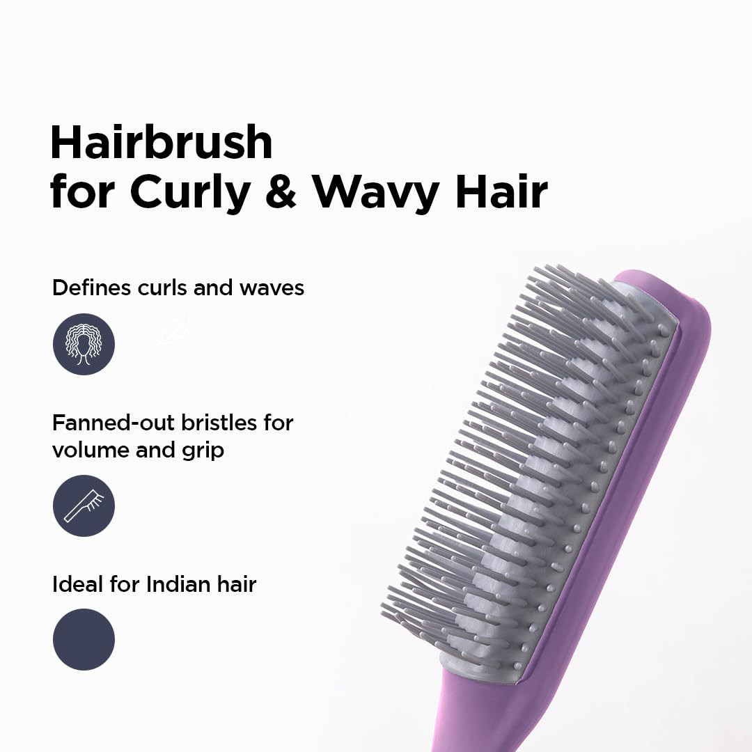 Kuber Industries Hair Styling Brush | Hair Brush for Men & Women | Flexible Bristles Styling Brush for Curly Wavy Hairs | Wet & Dry Hair Brush | Pack of 3 | C19BLE | C19BLK | C19P.. | Multi