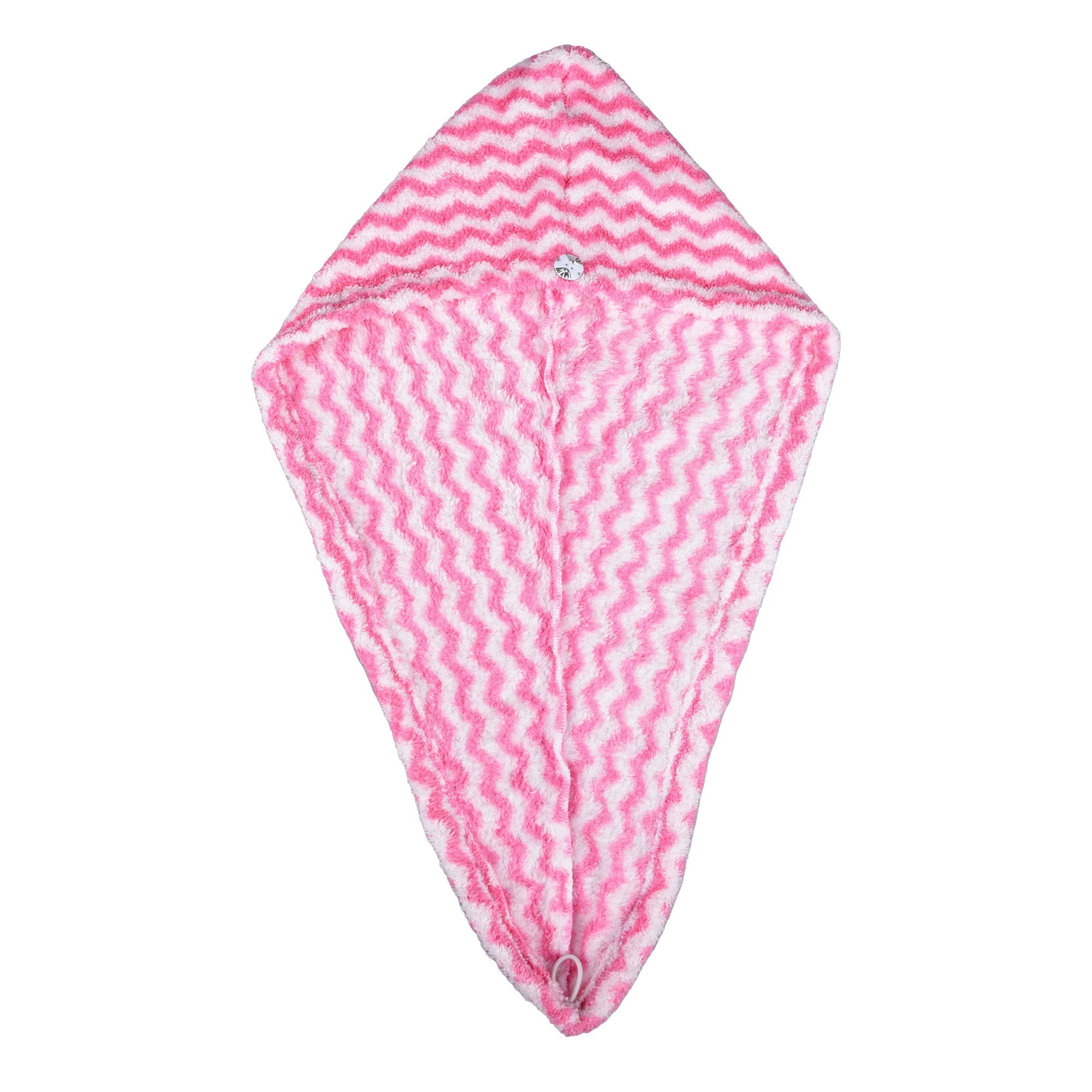 Kuber Industries Hair Wrapper | Hair-Drying Towel | Hair Bathrobe for Women & Girls | Hair Dry Cap Bath Towel | Microfiber Hair Towel | Quick Absorbent Hair Towel | Zig Zag | Pack of 3 | Multicolor