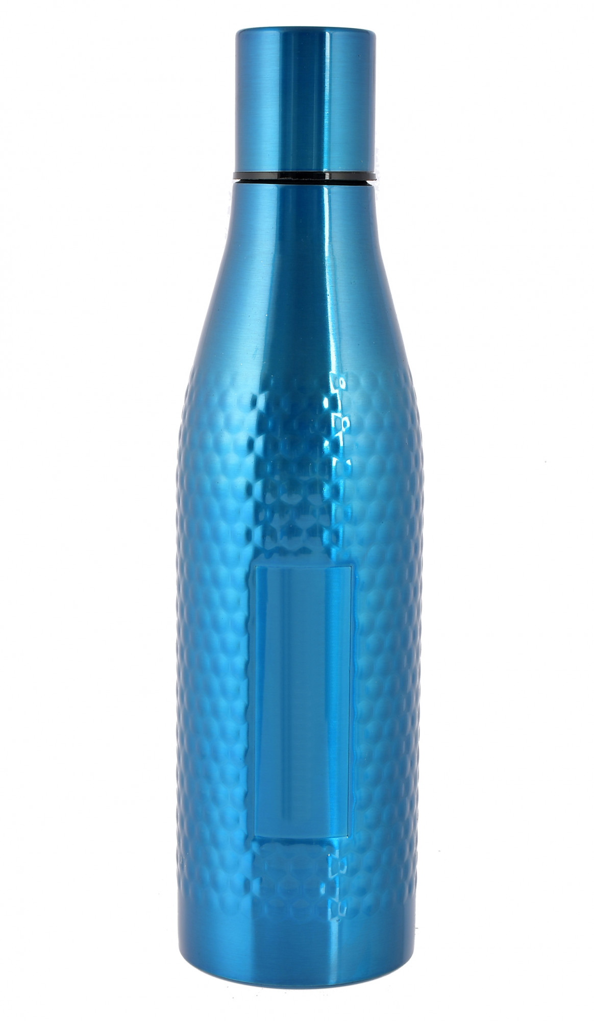 Kuber Industries Hammered Design Stainless Steel Water Bottle, 1000 ML (Blue)-HS42KUBMART25185