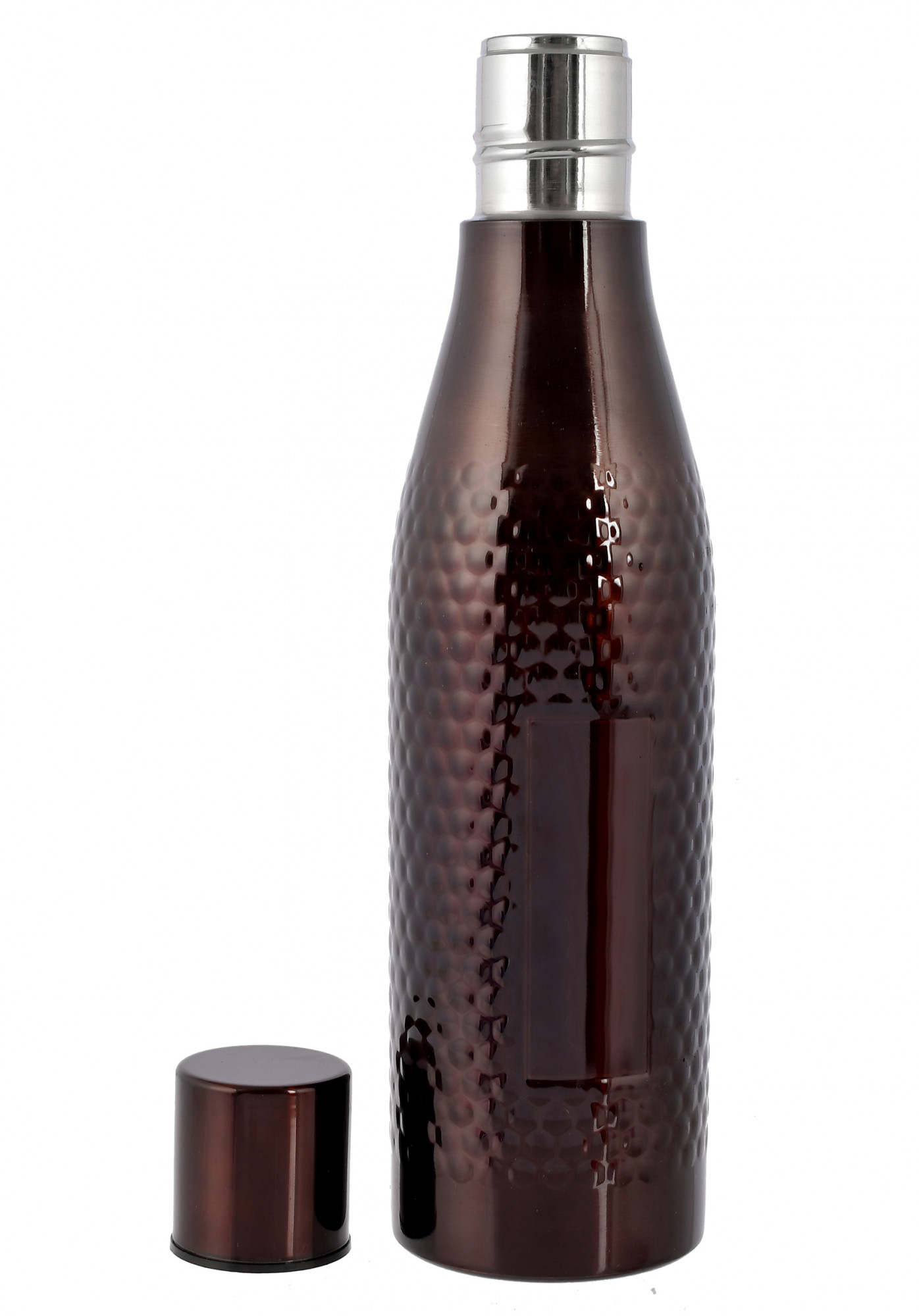 Kuber Industries Hammered Design Stainless Steel Water Bottle, 1000 ML (Maroon)-HS42KUBMART25181