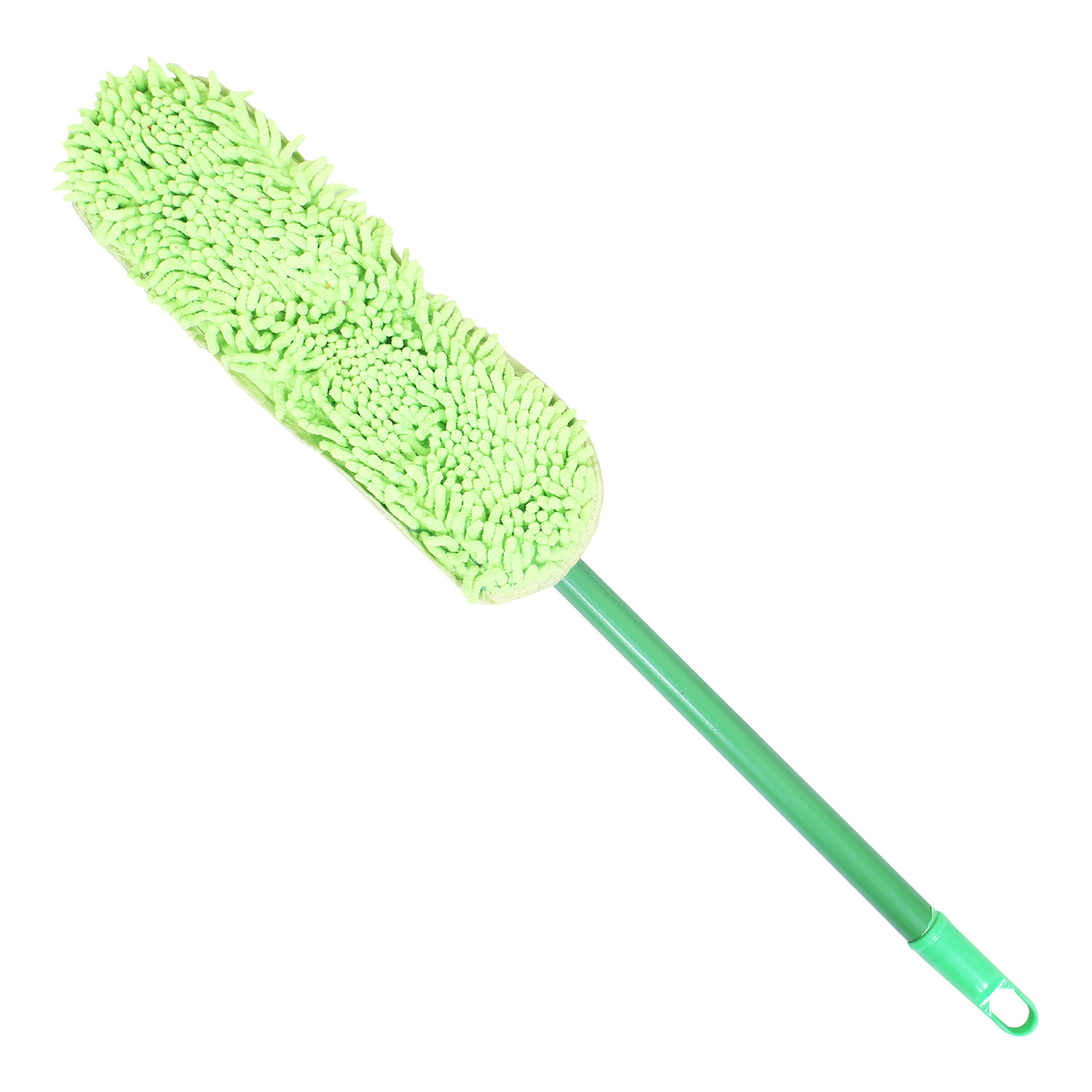 Kuber Industries Hand Duster|Microfiber Washable Cleaning Brush|Stainless Steel Detachable Handle Dusting Brush For Car|House Cleaning (Green)