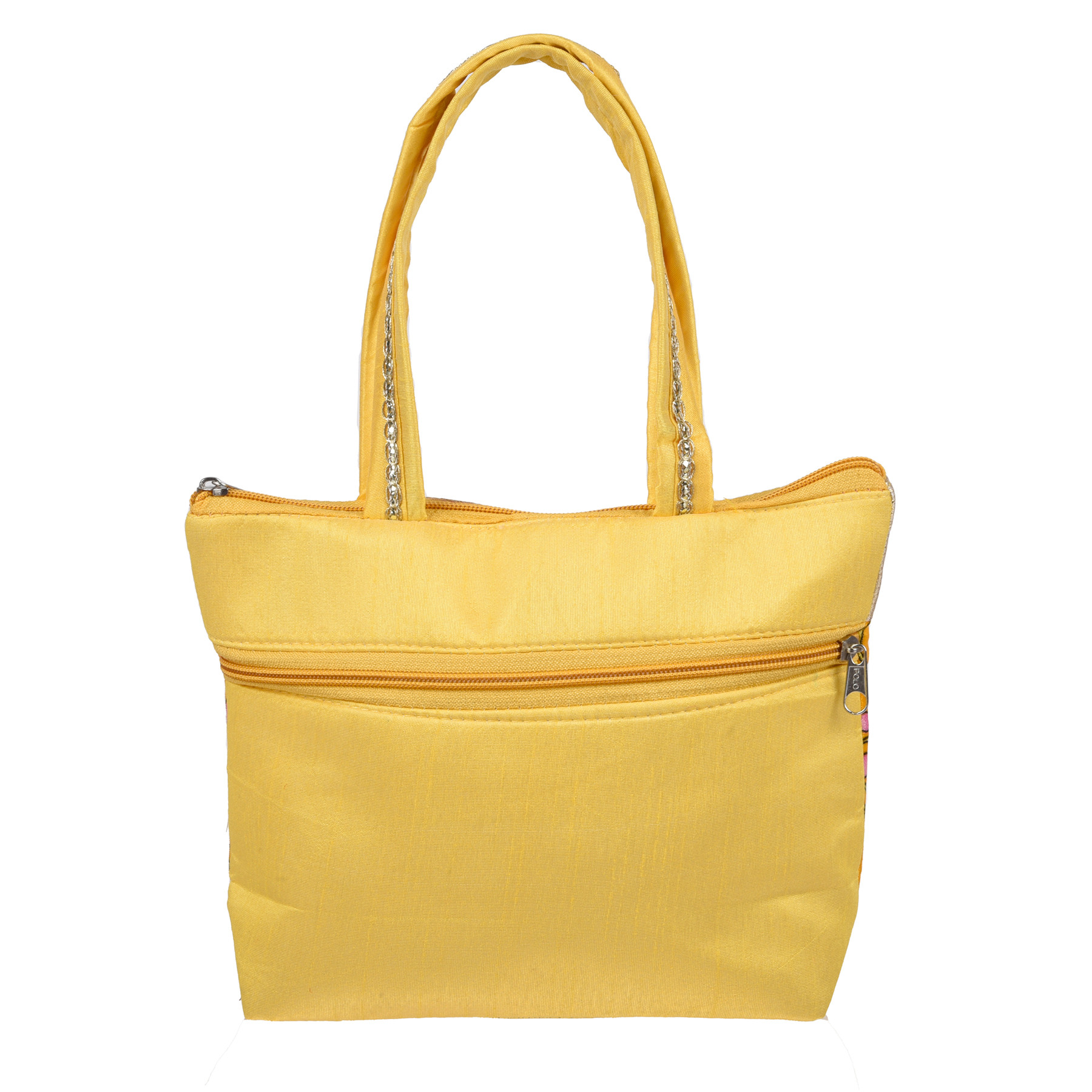 Kuber Industries Hand Purse  Traditional Mini Hand Bag  Silk Wallet Hand Bag  Shagun Hand Purse  Woman Tote Hand Bag  Gifts Hand Bag  Cow-Small Hand Purse  Pack of 2  Yellow