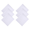 Handkerchief | Premium Cotton Fabric | Handkerchief for men | Handkerchief for Boys | Men's Handkerchief Set | Plain Fox Hanky Rumal | Pack of 6 | White