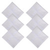 Handkerchief | Premium Cotton Fabric | Handkerchief for men | Handkerchief for Boys | Men's Handkerchief Set | Plain Self Dot | 24000 | Pack of 6 | White