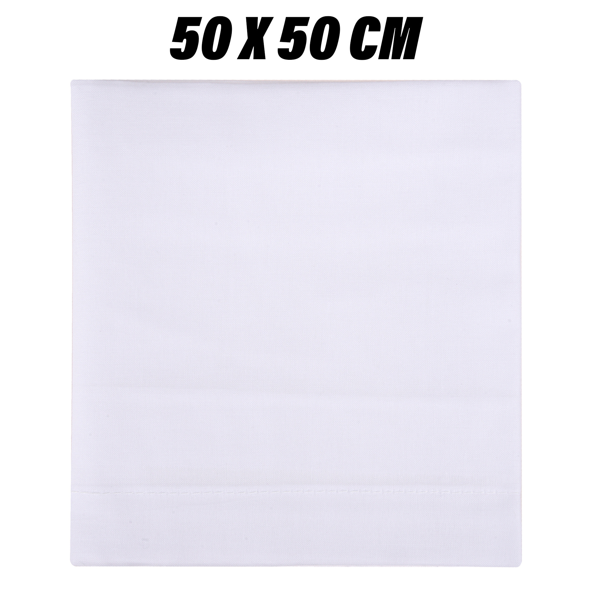 Kuber Industries Handkerchief | Premium Cotton Fabric | Handkerchief for men | Handkerchief for Boys | Men's Handkerchief Set | Plain Fox Hanky Rumal |White